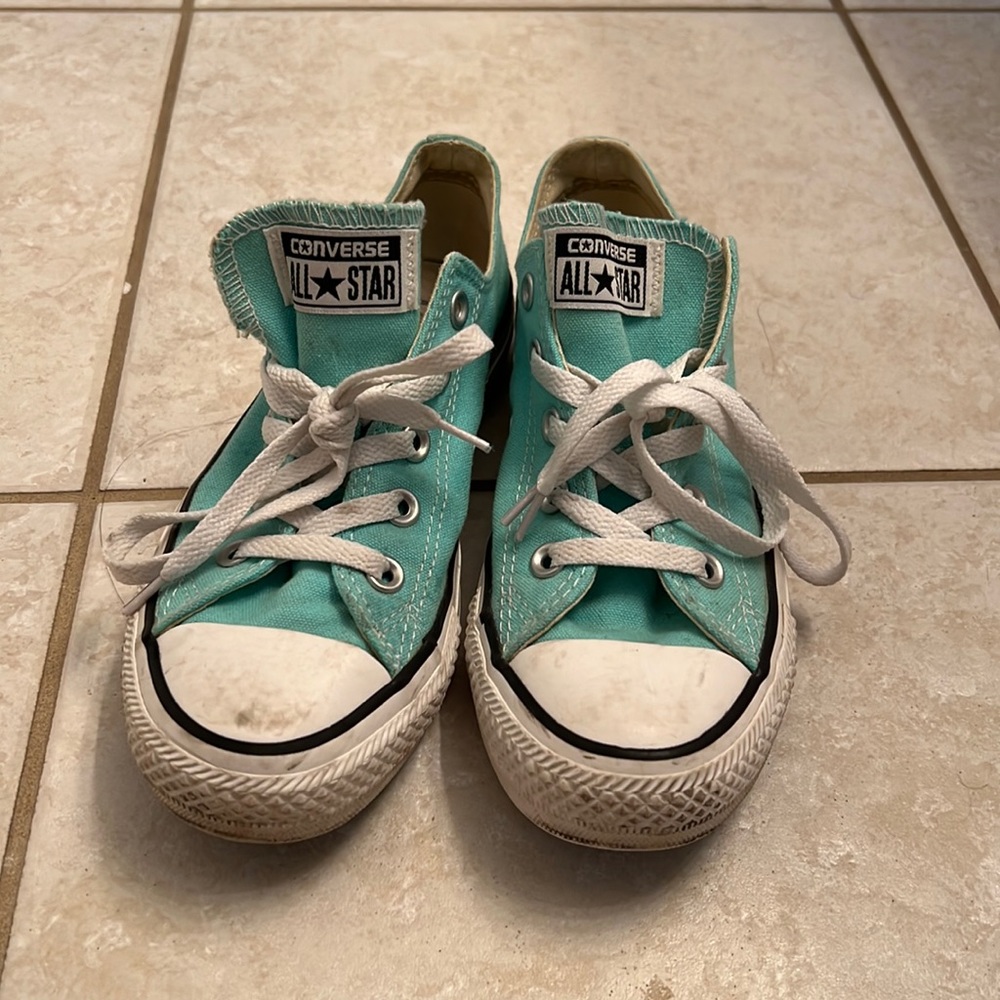 Tiffany blue converse sneakers